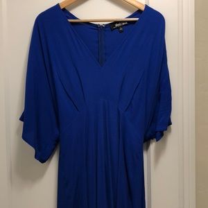 Royal blue short sleeved maxi dress